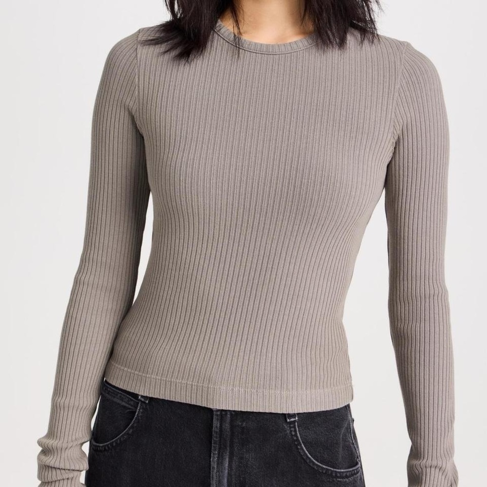 Agolde Ribbed Long Sleeve Top
